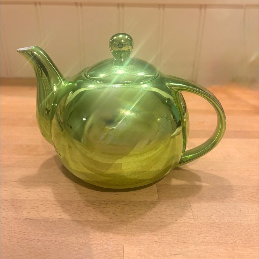 Whimsical Torre & Tagus Company Bright Green Teapot
